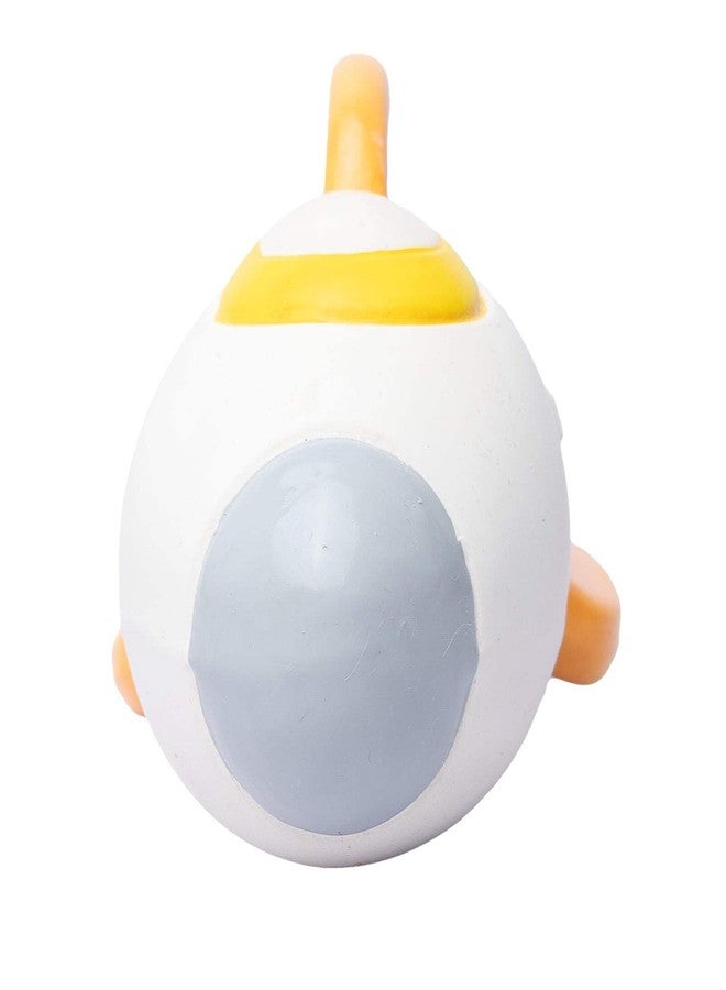 Tikiri Rocket Baby Teether, Rattle & Bath Toy – 3.89 in Space-Themed Infant Toy | Natural Rubber, Hand-Painted with Water-Based Paint | Non-Toxic, BPA-Free Sensory Toy & Toddler Gift (36+ Months) - Image 2